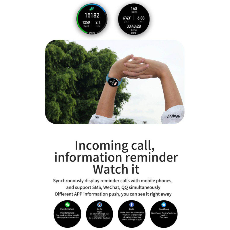 Смарт часы для девушки LIGE 2025 Pink Silicone - 5