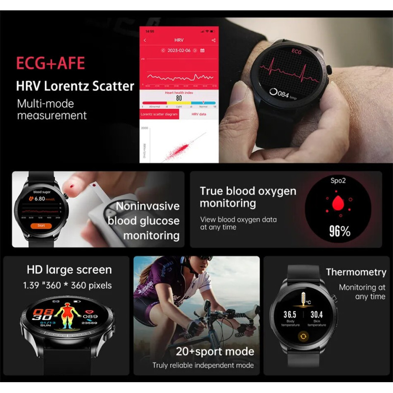 Часы для пожилых Corband Age Black Silicone - 2