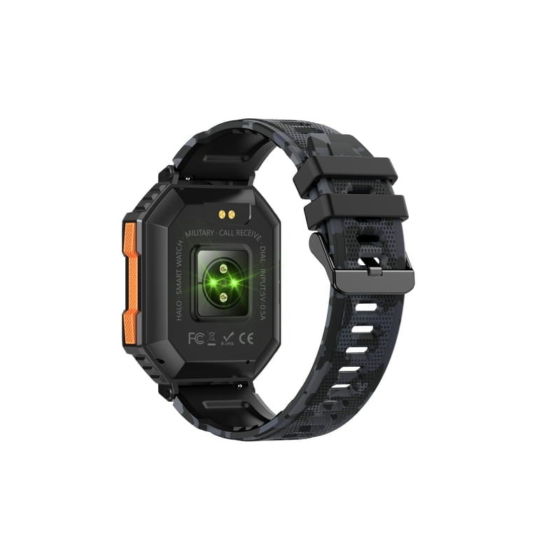 Тактичний смарт годинник з компасом Halo Tactic Camouflage Black - 2