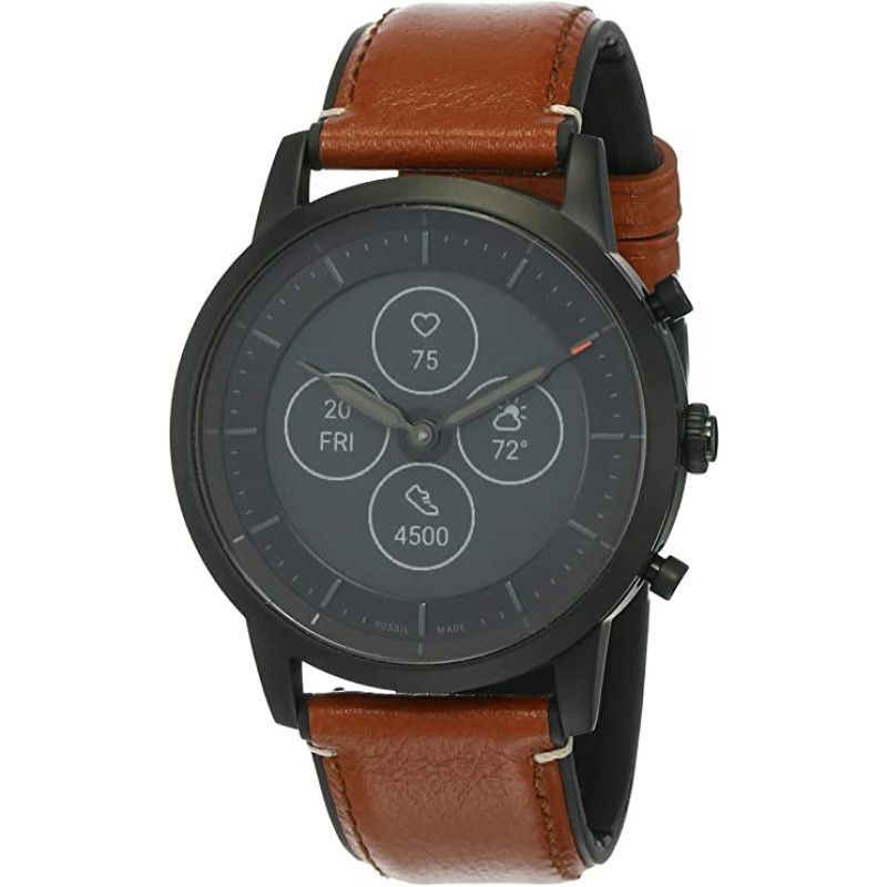 Умные гибридные часы Fossil Hybrid HR Black-Brown