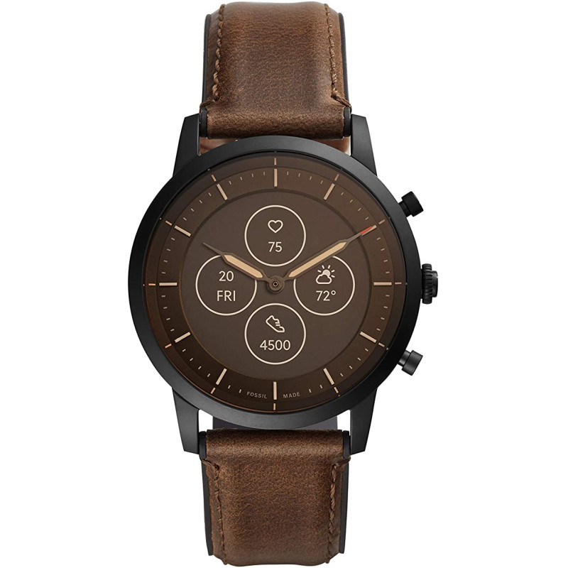 Умные гибридные часы Fossil Hybrid HR Dark-Brown