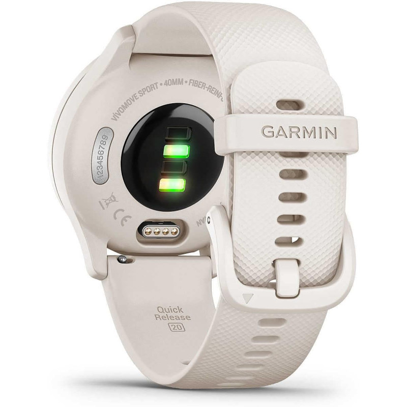 Гібридний смарт годинник Garmin vivomove Sport White - 4