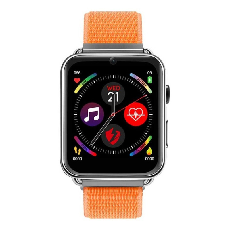 Розумний годинник LEMFO LEM10 4g Silver Orange Strap 3 GB