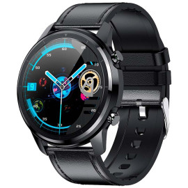  Умные часы LEMFO LF26 Black Leather