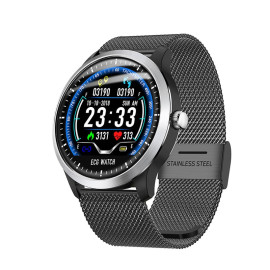 Умные часы c тонометром Lemfo N58 ЭКГ Metal Black