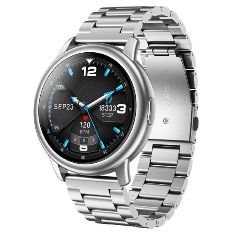Розумний годинник C IP68 LEMFO LF28 Silver Metal