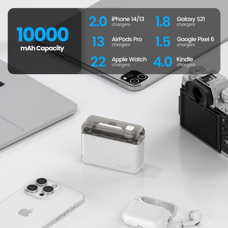 Мини Powerbank Flow 10,000mAh Purple - 4