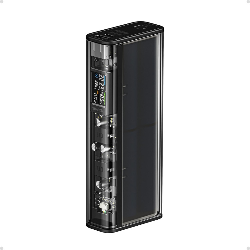 Прозорий Powerbank Shargeek 140 Black