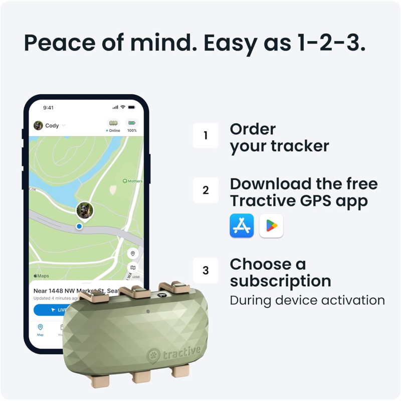 GPS трекер для собак Tractive LTE Green 22 кг+ - 5