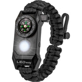 Тактический браслет с фонариком LED SOS