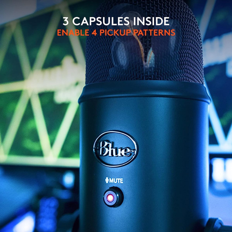 Микрофон для стриминга Blue Yeti Blackout - 5