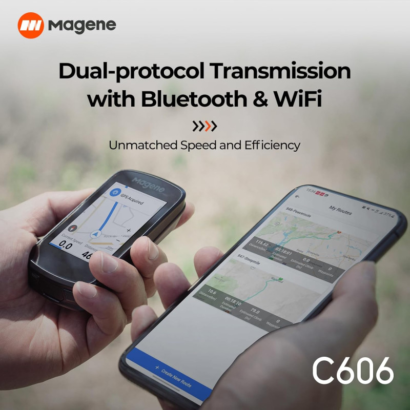 Цветной велокомпьютер Magene C606 с GPS - 2