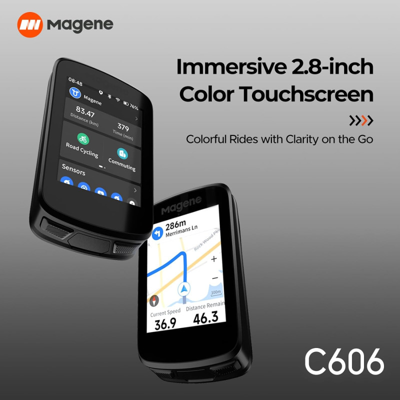 Цветной велокомпьютер Magene C606 с GPS - 5