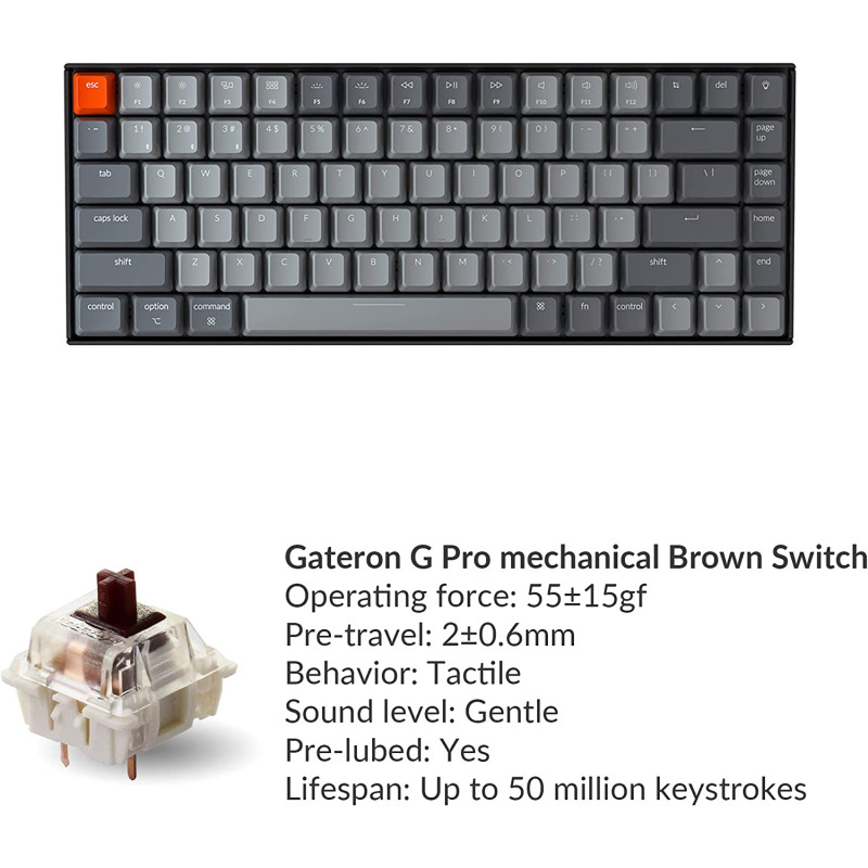 Беспроводная механическая клавиатура Keychron K2 Brown Switch - 2