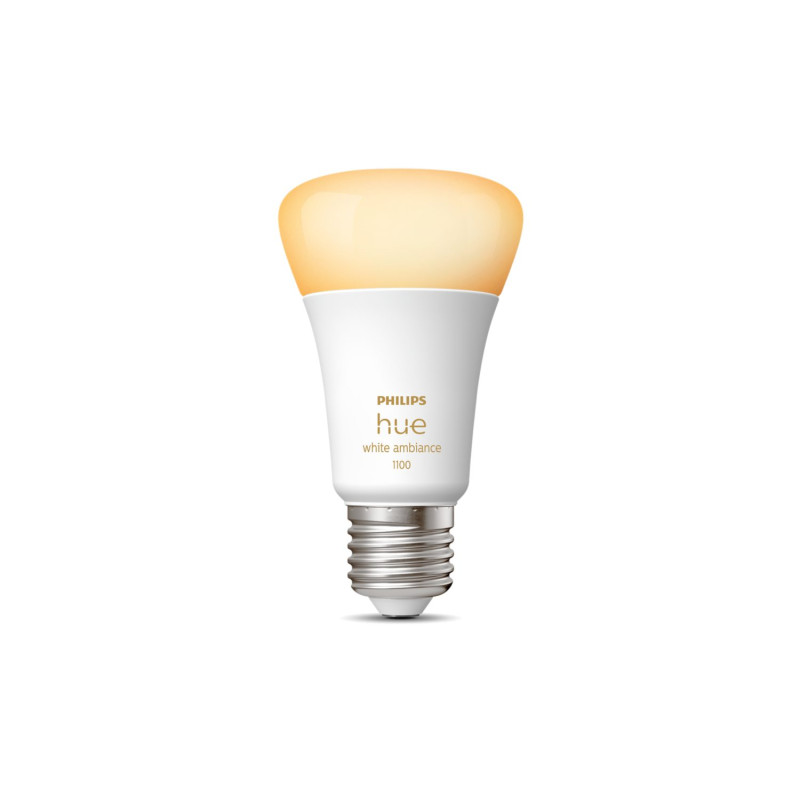 Philips Hue Лампа умная E27, 11W(60Вт), 2200K-6500K, Tunable white, ZigBee, Bluetooth, диммирование - 1