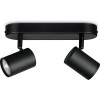 WiZ Светильник точечный накладной умный IMAGEO Spots, 2х5W, 2200-6500K, RGB, Wi-Fi, черный