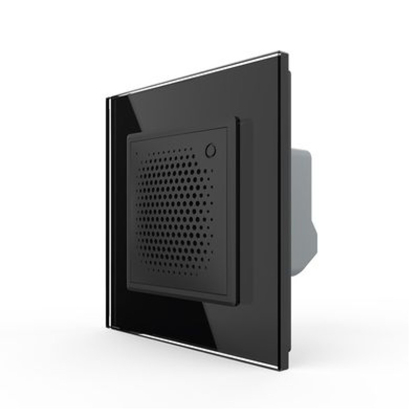 Умный дверной звонок-сирена ZigBee Livolo черный стекло (VL-C7-FCBZ-2BP)