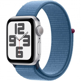 Смарт-часы Apple Watch SE 2023 GPS 40mm Silver Aluminium Case with Winter Blue Sport Loop (MRE33QP/A)