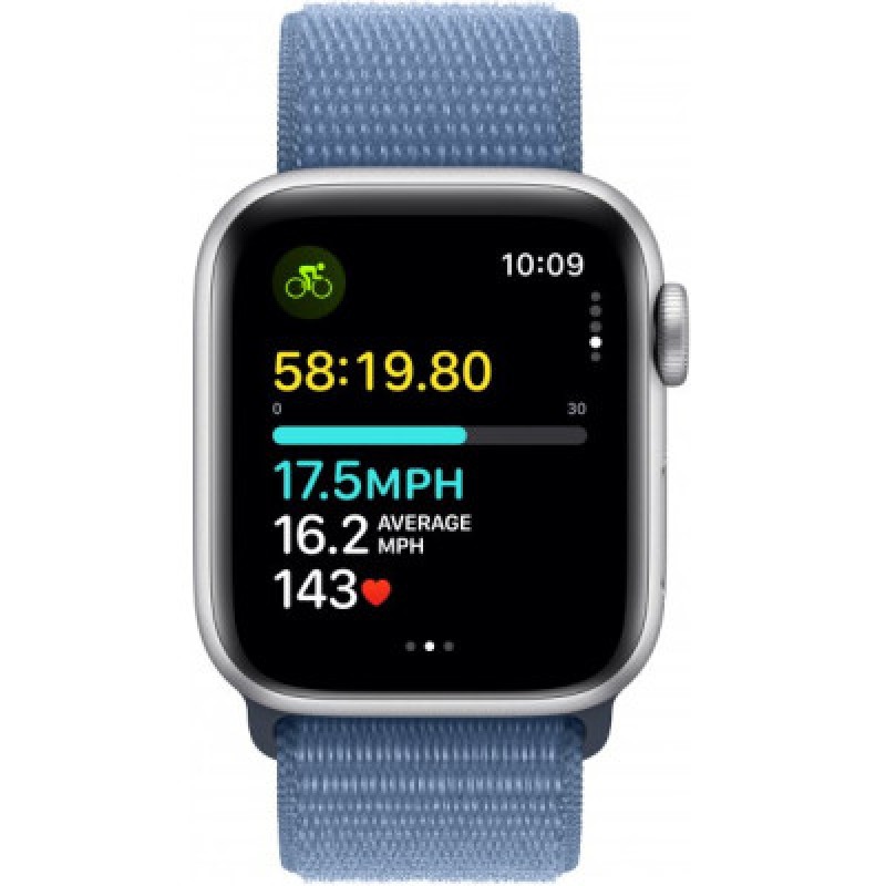 Смарт-часы Apple Watch SE 2023 GPS 40mm Silver Aluminium Case with Winter Blue Sport Loop (MRE33QP/A) - 2