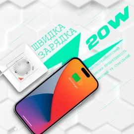 WiFi розетка Moes с USB Type-C (Tuya smart)