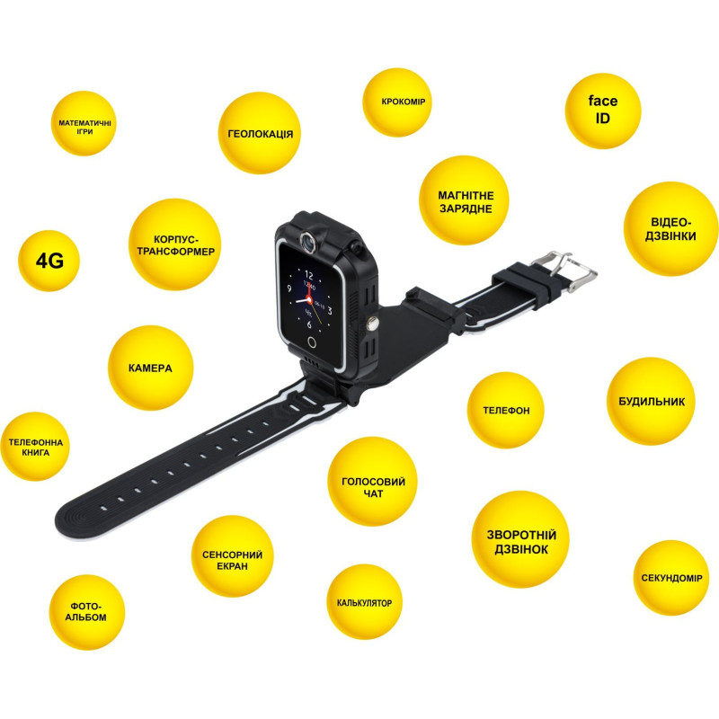 Смарт-часы AURA A4 4G WIFI Black (KWAA44GWFB) - 3