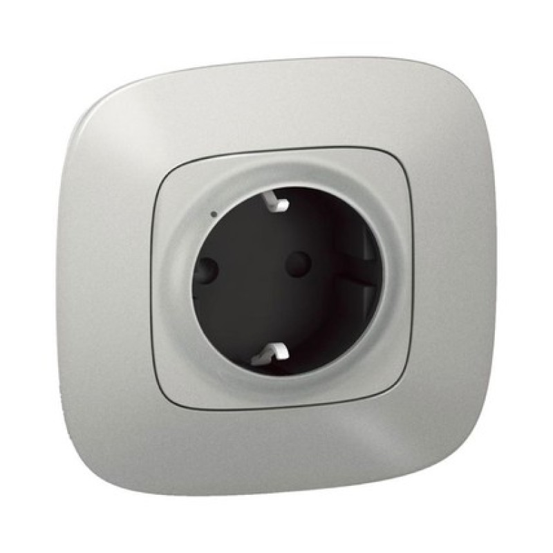 Legrand Умная розетка 2К+С (Valena Allure with NETATMO) [Алюминий]