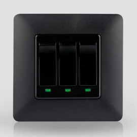 Wi-fi вимикач Moes Smart Wall module switch (3 клавиші) WS-EUY3-B