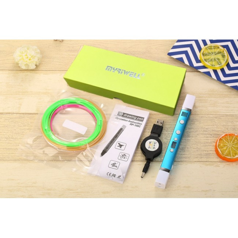 3D-ручка MYRIWELL RP-100C Blue (ABS, PLA, PCL) - 2