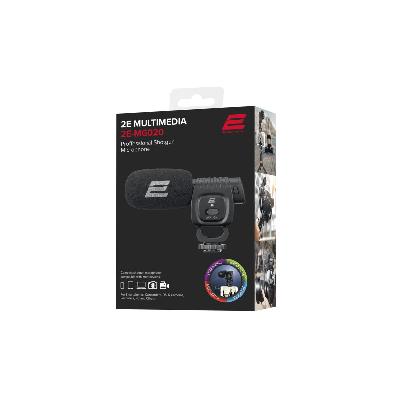 2E Микрофон-пушка MG020 Shoutgun Pro, on/of, 3.5mm