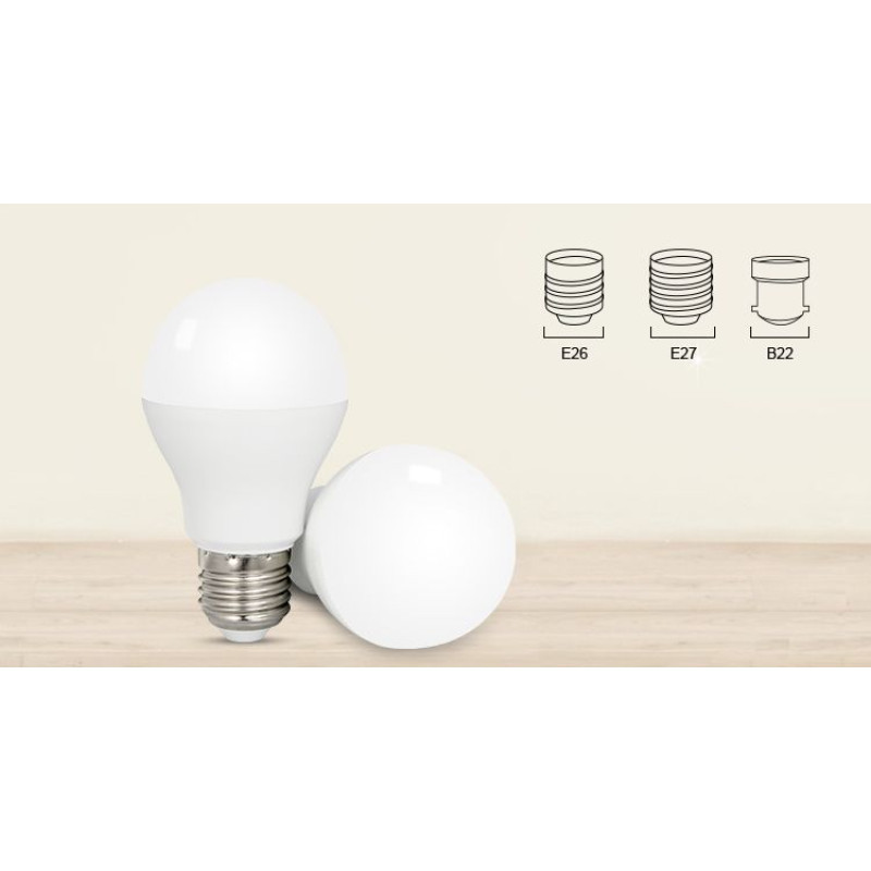 Світлодіодна smart лампочка MiLight, 6W, RGBW, E27, RF МГц - 1