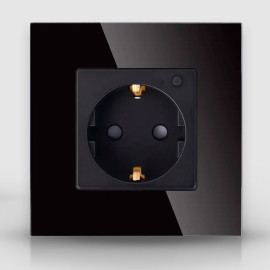 Черная Zigbee розетка Tuya smart