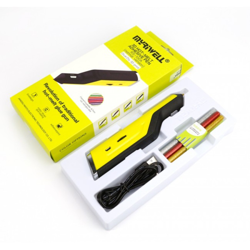 3D-ручка клеевой пистолет MYRIWELL RS-100A Yellow (без аккумулятора) - 1