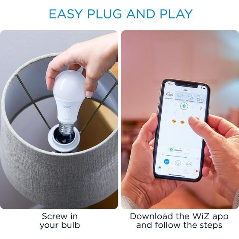 WiZ Лампа умная E27, 8W, 60W, 806Lm, A60, 2700K, Wi-Fi - 1