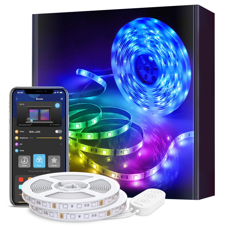 Govee Лента светодиодная умная H6154 RGB Smart Wi-Fi + Bluetooth LED Strip Lights 15м Белый - 1