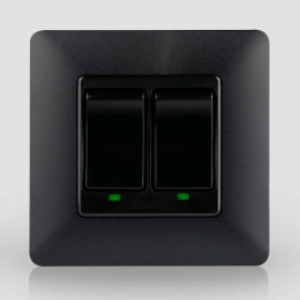 Wi-fi вимикач Moes Smart Wall module switch (2 клавиші) WS-EUY2-B