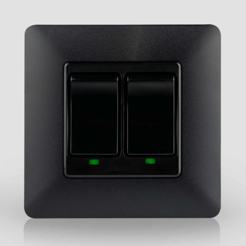 Wi-fi выключатель Moes Smart Wall module switch (2 клавиши) WS-EUY2-B