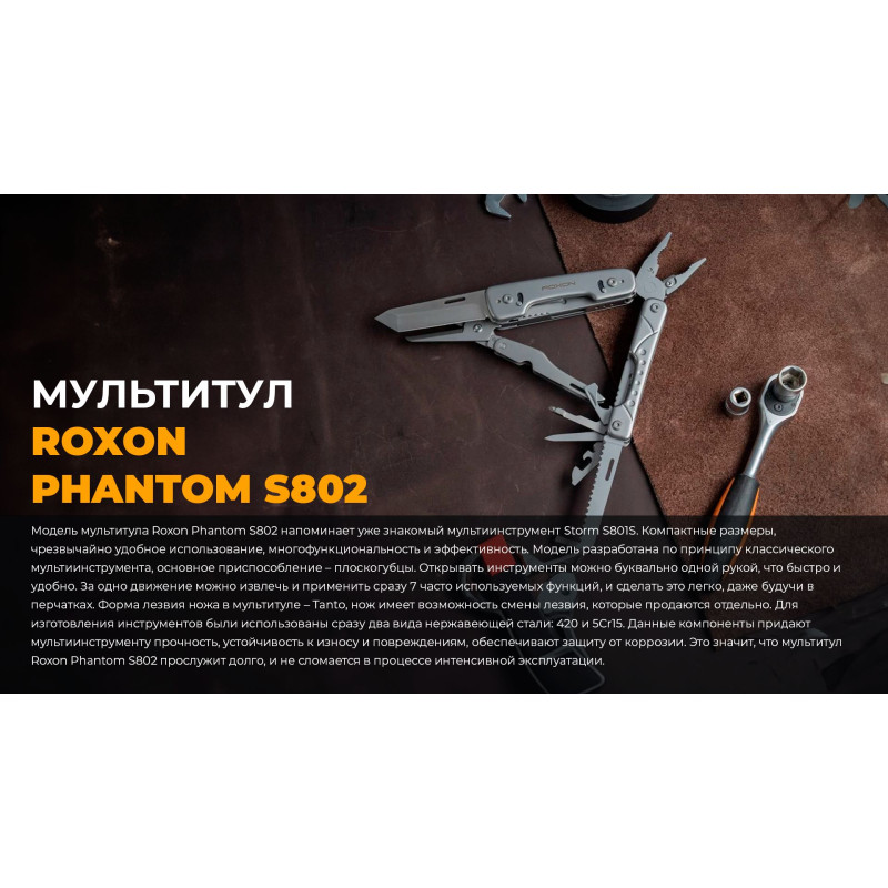 Мультитул Roxon Phantom (S802) - 2