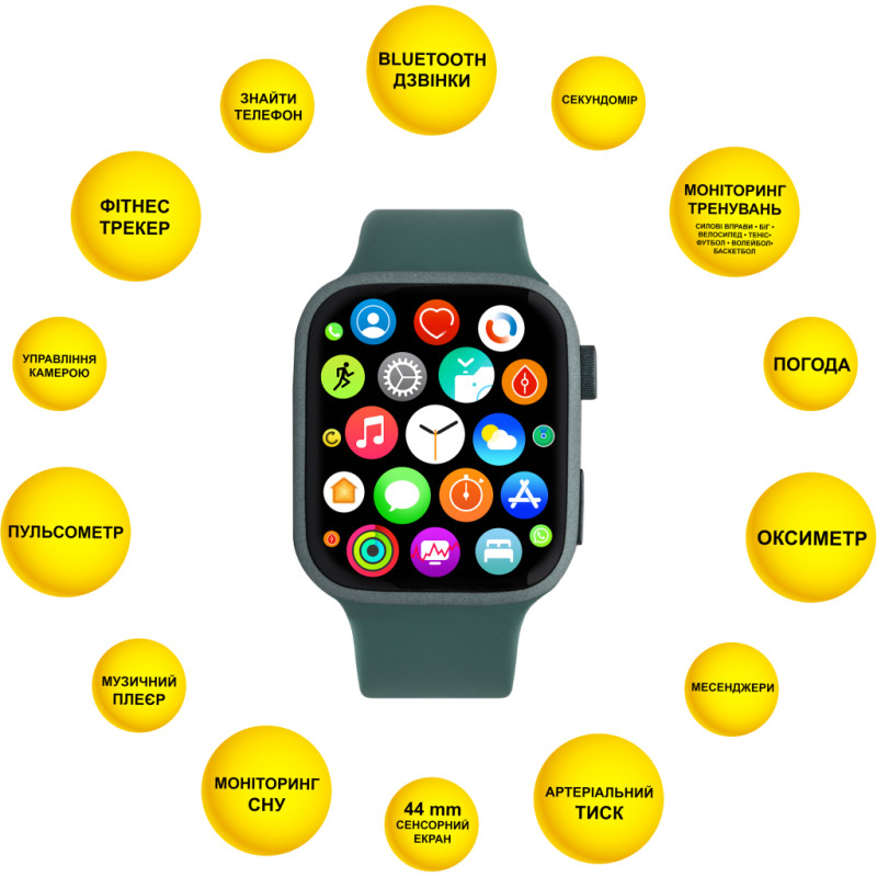 Смарт-часы AURA X1 Pro 44mm Green (SWAX144G) - 2