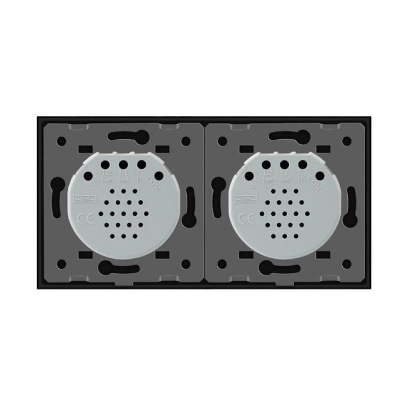 Умный сенсорный ZigBee выключатель 2 сенсора (1-1) Livolo черный (VL-C701Z/C701Z-12) - 4