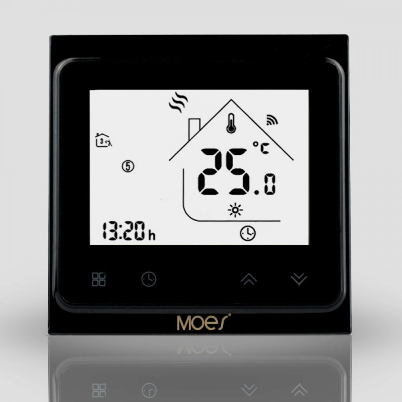 Wi-fi регулятор водяного теплого пола Moes Black (BHT-002-GALWB)