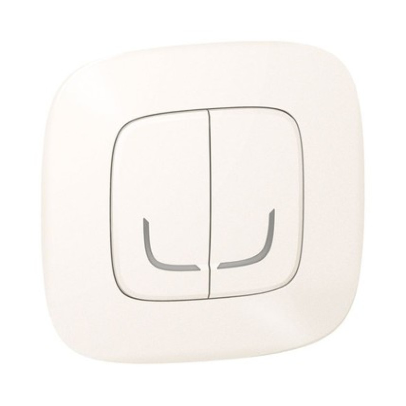 Legrand Умный беспроводной выключатель 2-клавишный (Valena Life with NETATMO.) [Жемчужный]