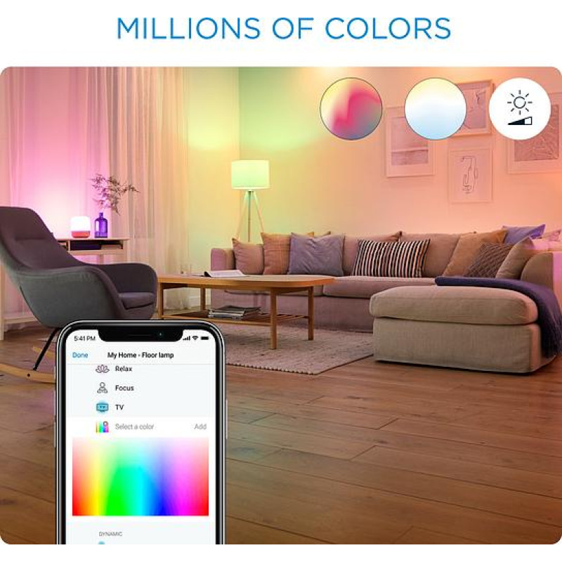 WiZ Лампа разумная GU10 4,7W, 50W, 345Lm, 2200-6500K, RGB, Wi-Fi - 1