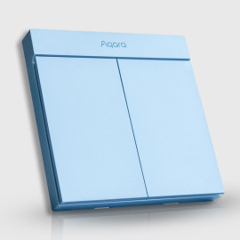 Zigbee выключатель Aqara H1M (синий, 2 клавиши) ZNQBKG25LM