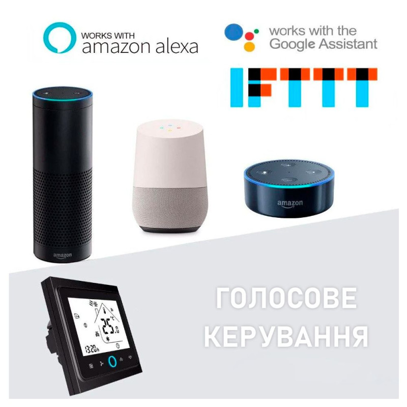 Zigbee 3.0 регулятор для бойлера/котла Moes Black (BHT-002-GСLZBB) - 2