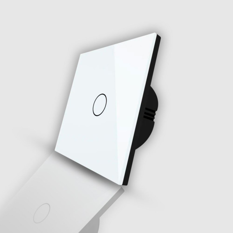 Белый сенсорный одноклавишный выключатель Tuya Wi-Fi