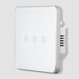Zigbee белый сенсорный выключатель Tuya smart (3 клавиши)