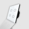 Белый сенсорный четырехклавишный выключатель Tuya Wi-Fi