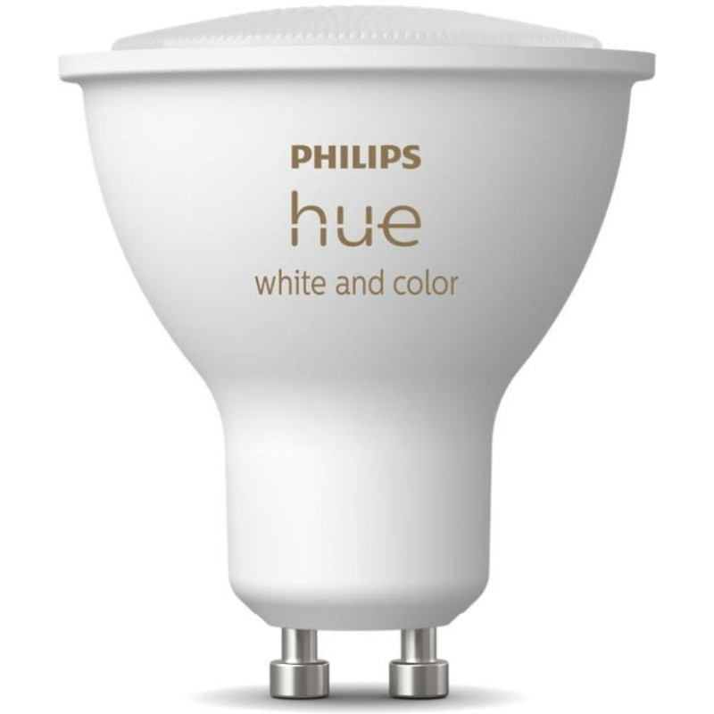 Philips Hue Лампа умная GU10, 5.7W(50Вт), 2000K-6500K, RGB, ZigBee, Bluetooth, диммирование