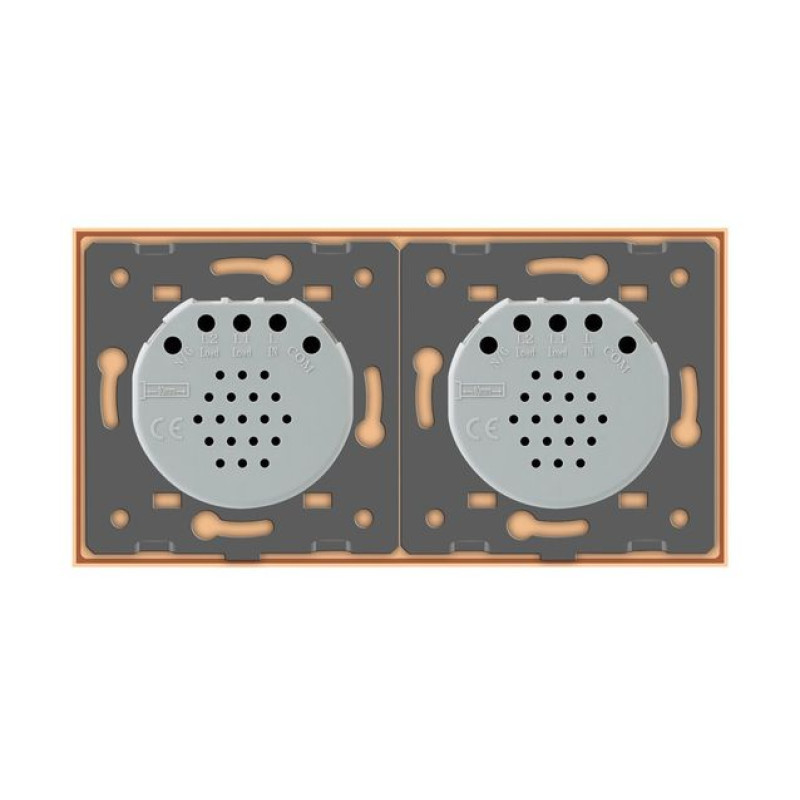 Умный сенсорный ZigBee выключатель 2 сенсора (1-1) Livolo золото (VL-C701Z/C701Z-13) - 4