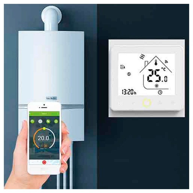 Zigbee 3.0 регулятор для бойлера/котла Moes Black (BHT-002-GСLZBB) - 1